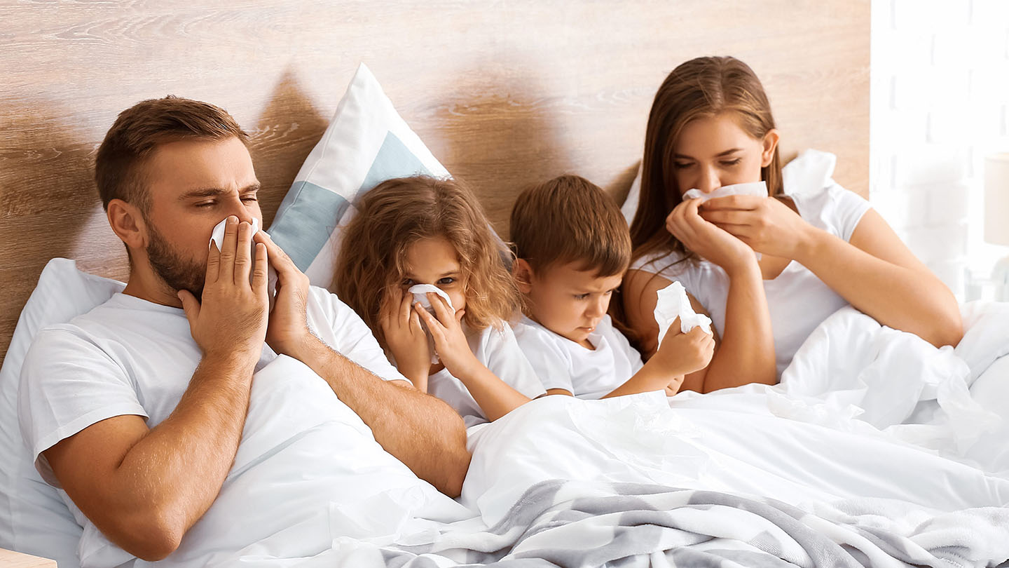 Болно семейство, настинка, грип.
